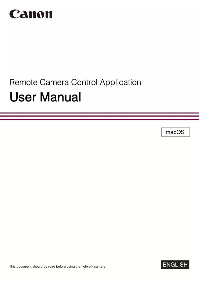 Page 1 de la notice Manuel utilisateur Canon CR-N500