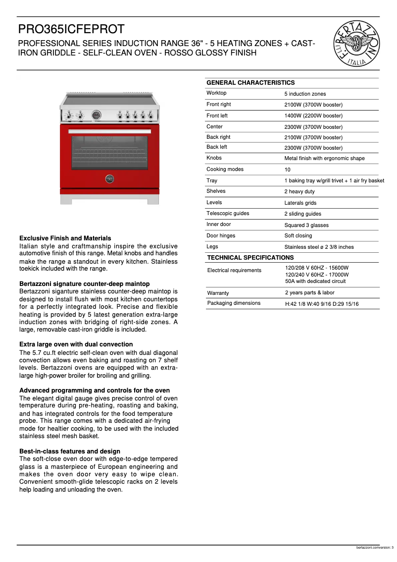 Image de la première page du manuel de l'appareil PRO365ICFEPROT
