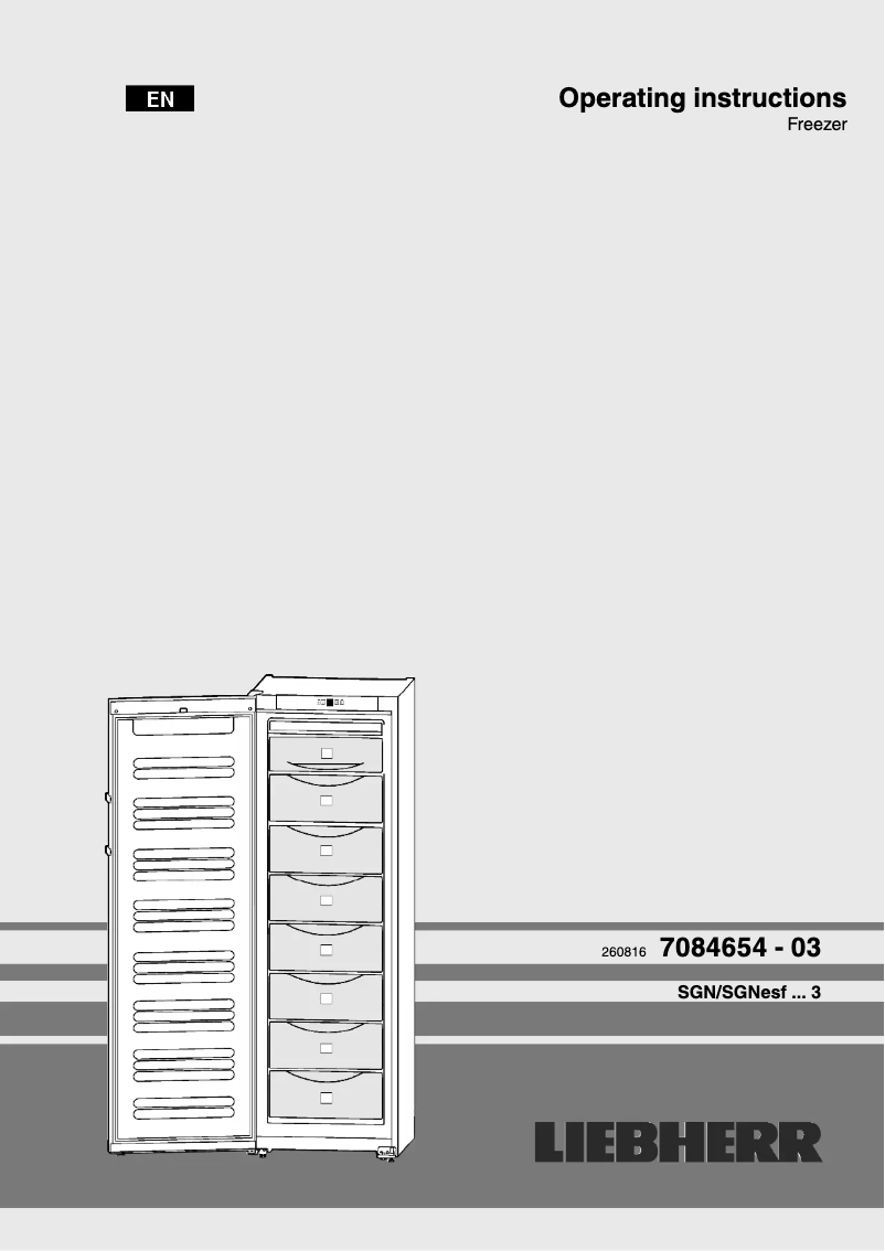 Image de la première page du manuel de l'appareil SGN 3073 Comfort NoFrost