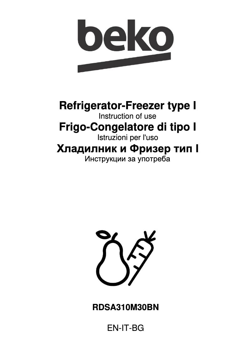 Image de la première page du manuel de l'appareil RDSA310M30BN