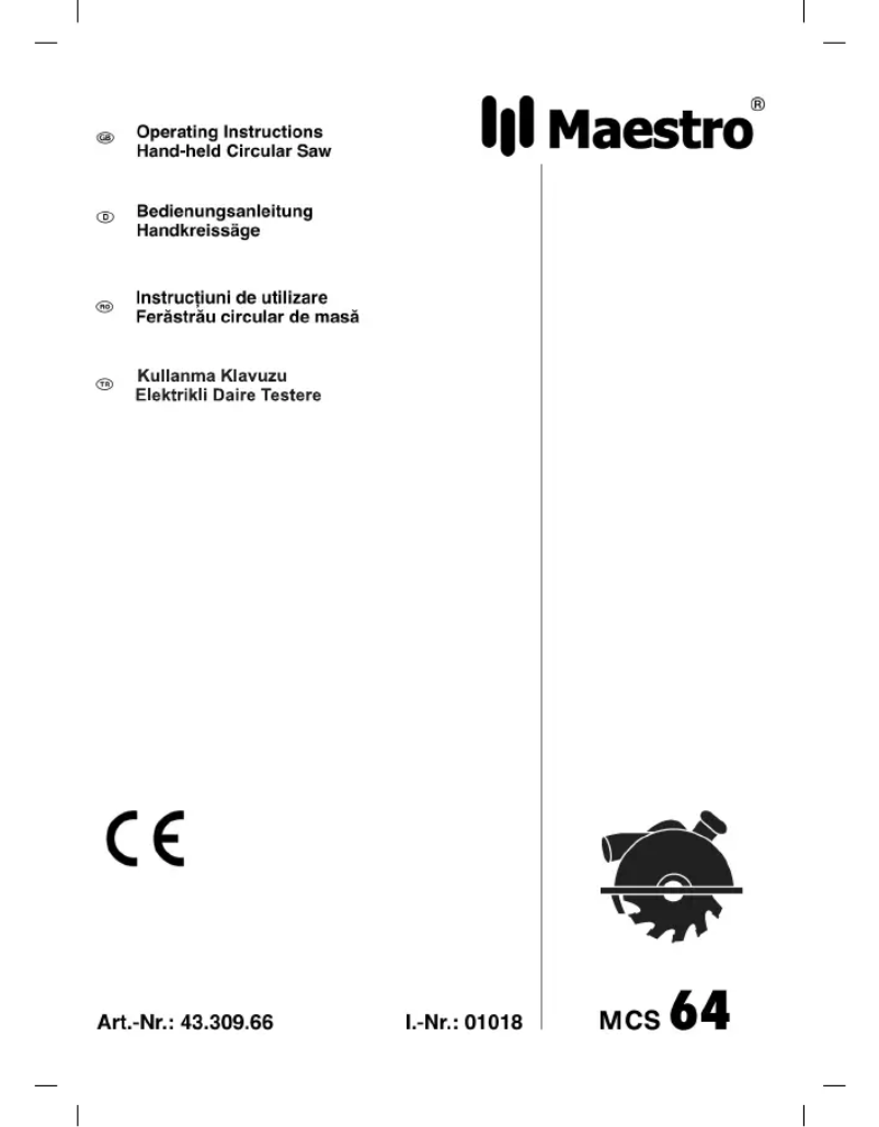 Image de la première page du manuel de l'appareil MCS 64