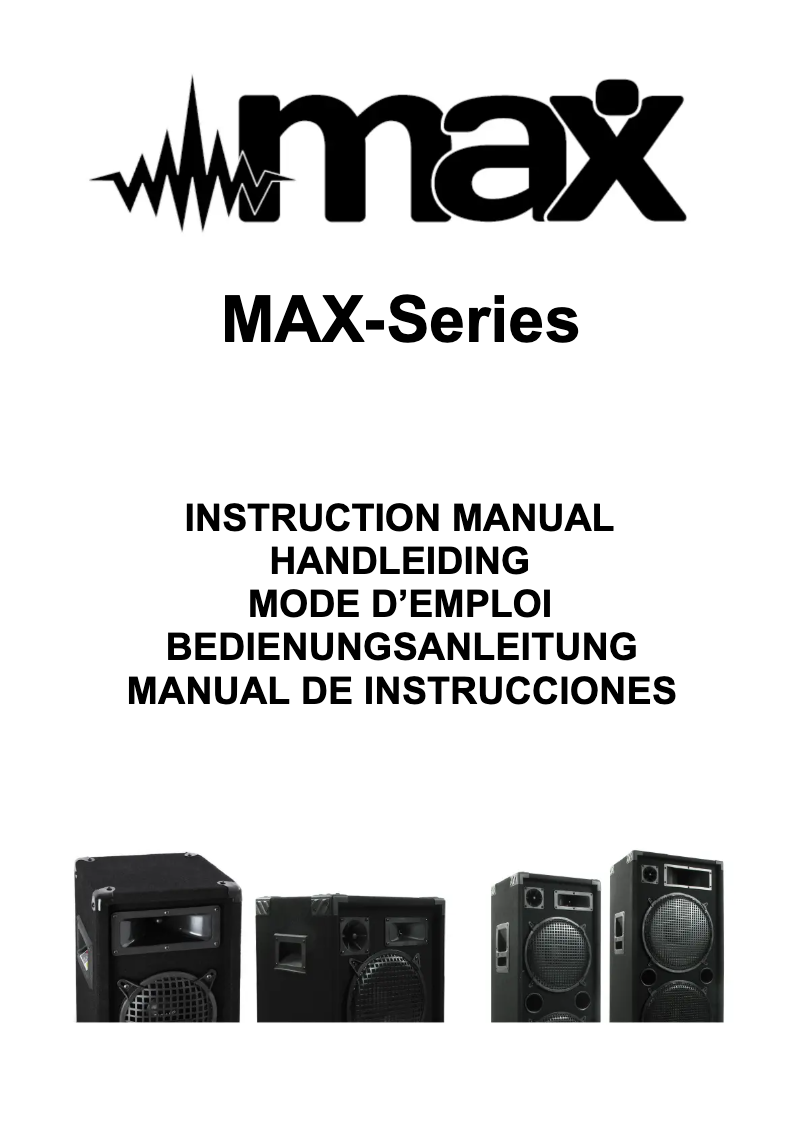Page n°1 - Manuel utilisateur MAX MAX15SUB
