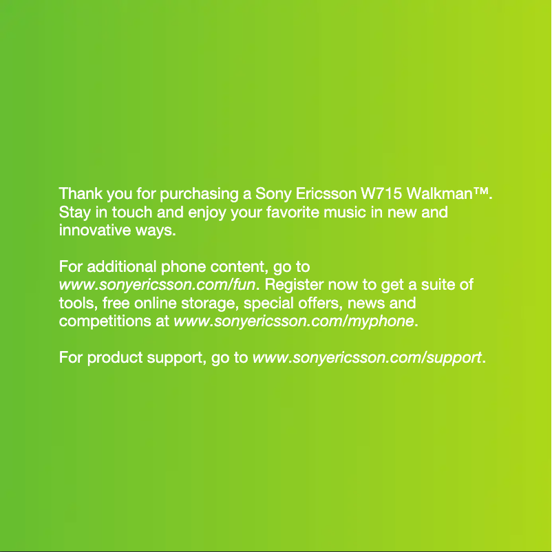 Page 1 de la notice Manuel utilisateur Sony W715