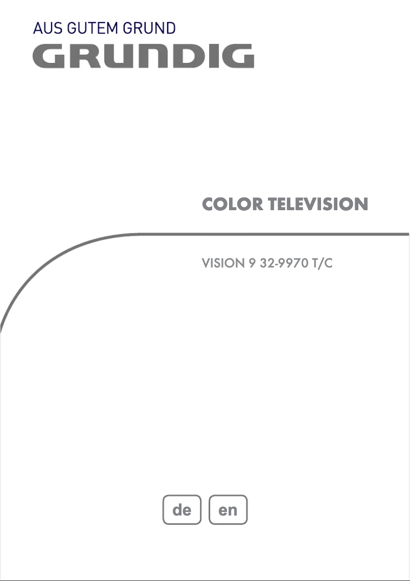 Image de la première page du manuel de l'appareil Vision 9 32-9970 T-C