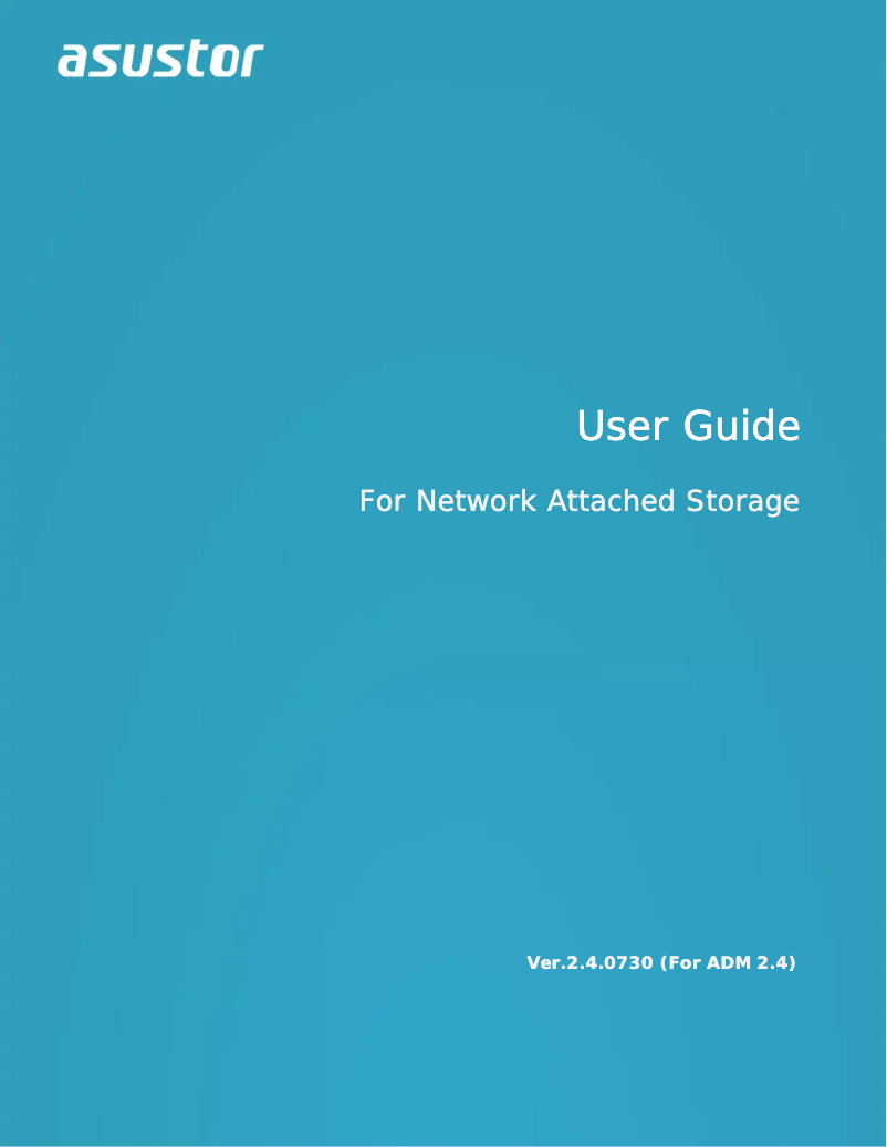 Page 1 de la notice Manuel utilisateur Asustor AS6202T