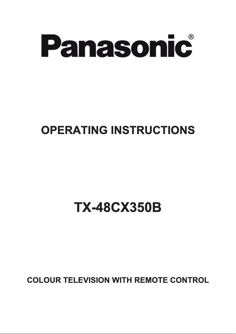 Page 1 de la notice Manuel utilisateur Panasonic Viera TX-48CX350B