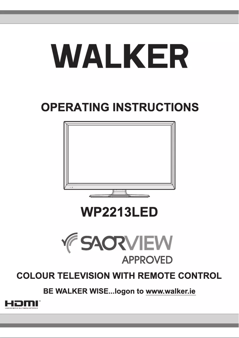 Page n°1 - Manuel utilisateur Walker WP2213LED