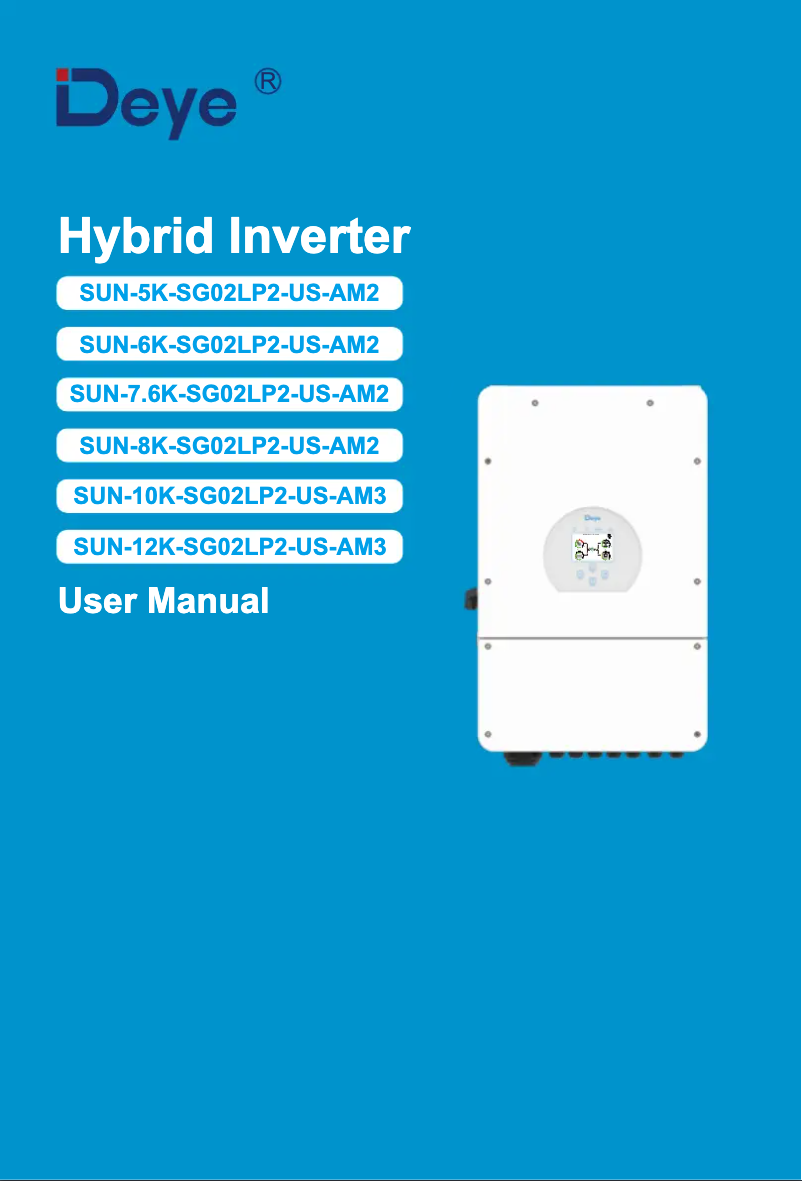 Imagen de la primera página del manual del dispositivo SUN-12K-SG02LP2-EU-AM3