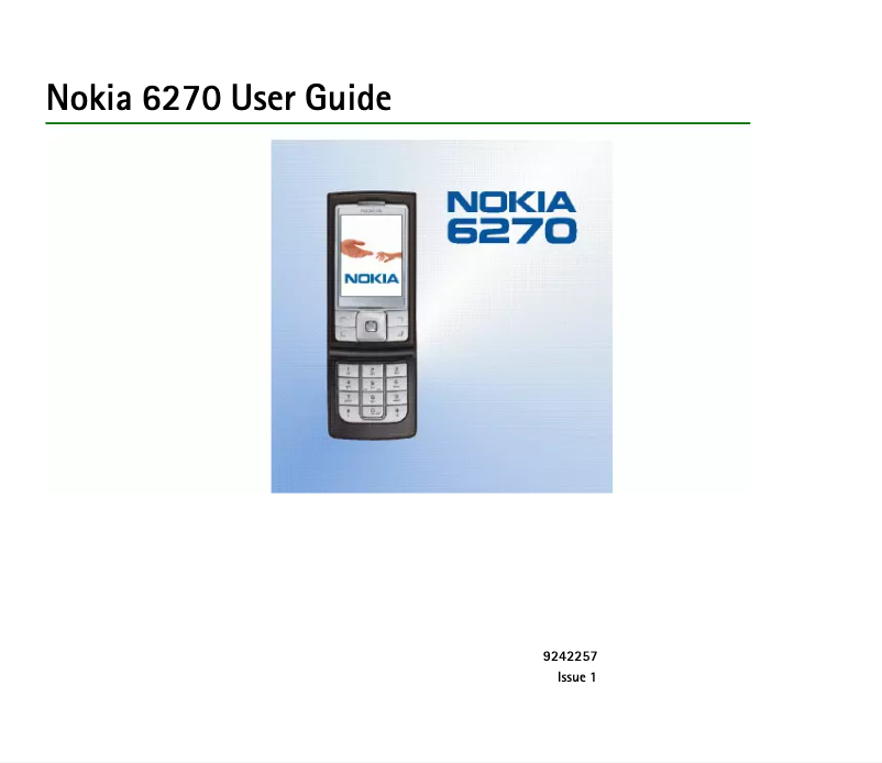 Image de la première page du manuel de l'appareil 6270