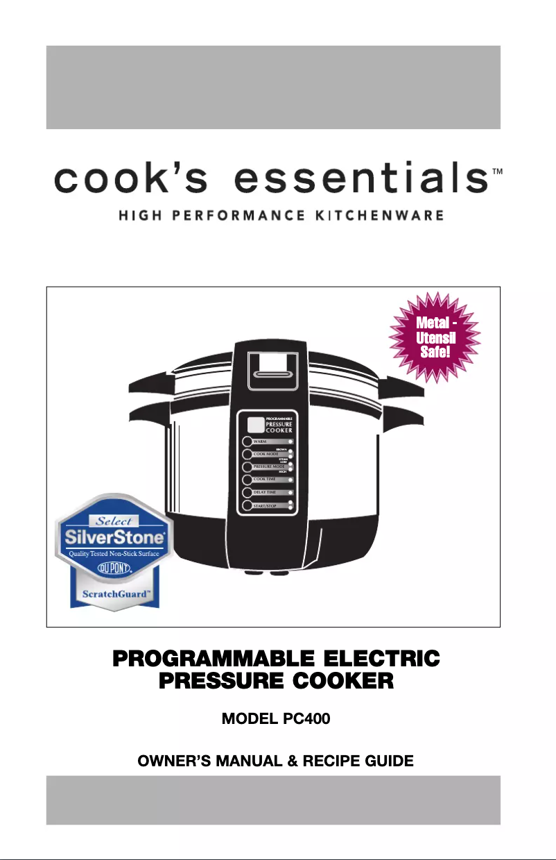 Page n°1 - Manuel utilisateur Cook's essentials PC400
