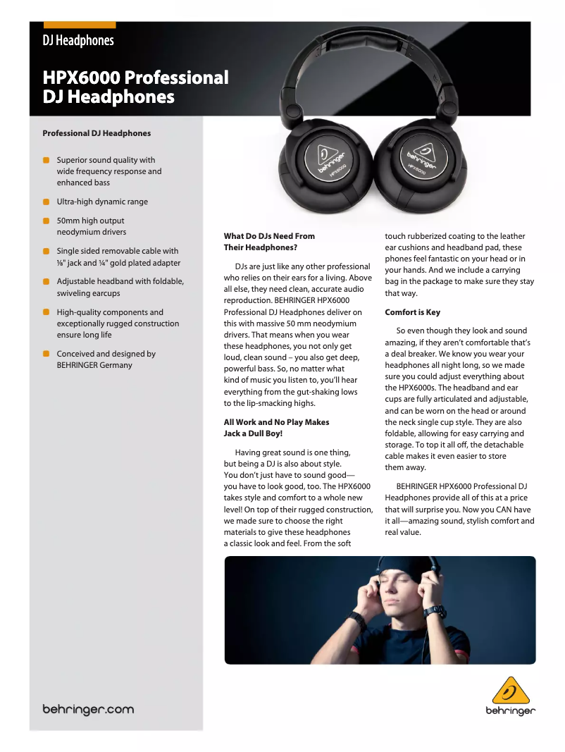 Page n°1 - Brochure Behringer HPX6000