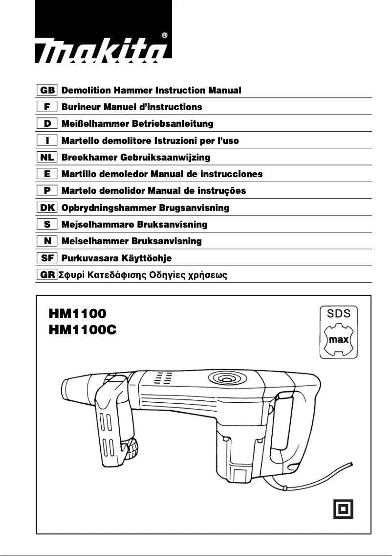 Page n°1 - Manuel utilisateur Makita HM1100C