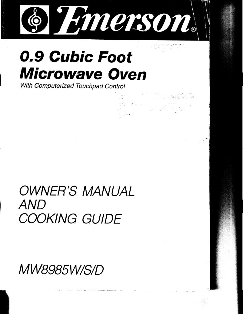 Page 1 de la notice Manuel utilisateur Emerson MW8985WSD
