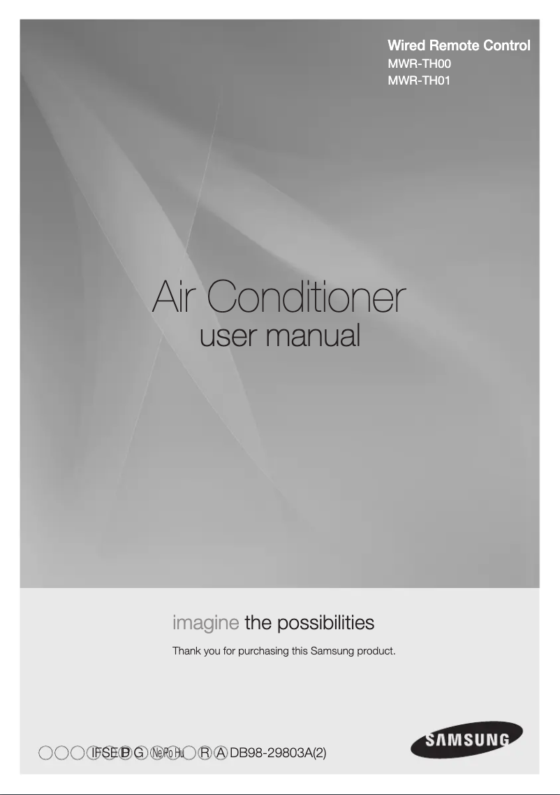 Page 1 de la notice Manuel utilisateur Samsung MWR-TH01