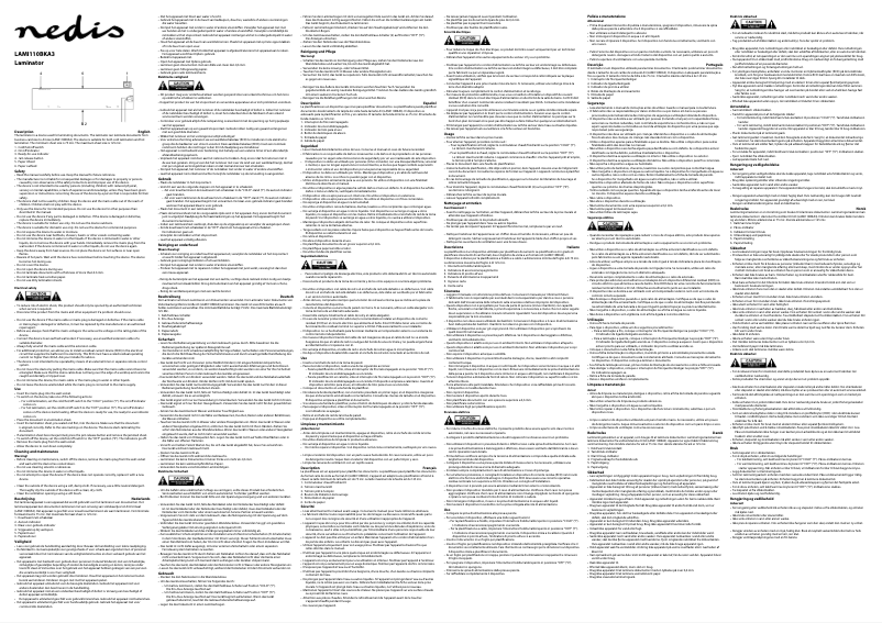 Page 1 de la notice Manuel utilisateur Nedis LAMI110BKA3