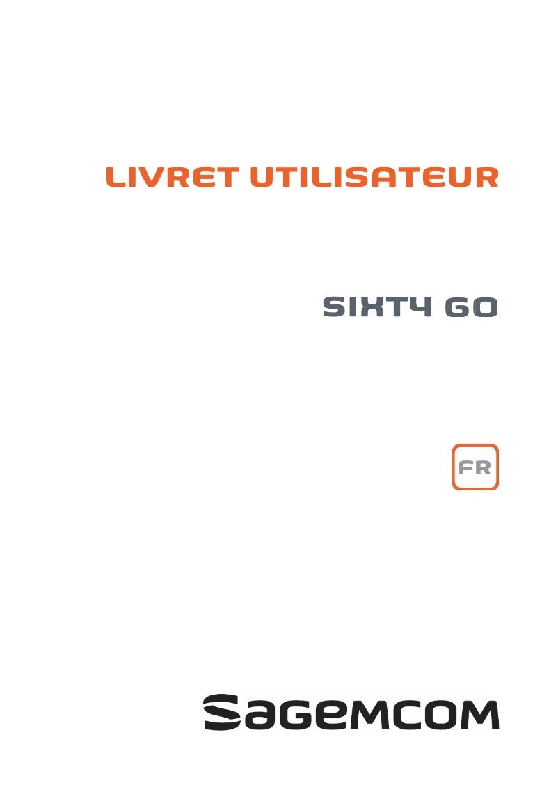 Page n°1 - Manuel utilisateur Sagemcom Sixty 60