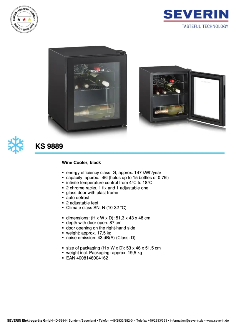 Image de la première page du manuel de l'appareil KS 9889