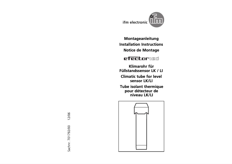 Page 1 de la notice Manuel utilisateur IFM E43102