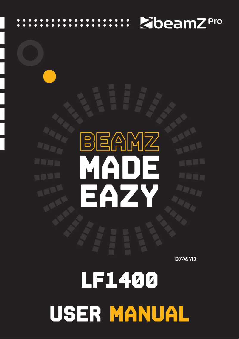 Page n°1 - Manuel utilisateur BeamZ LF1400