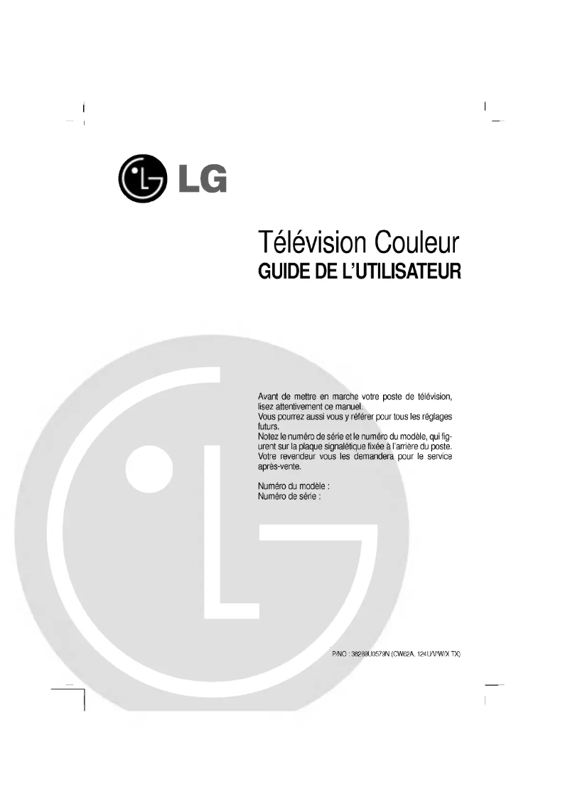 Page 1 de la notice Manuel utilisateur LG 29FC2RLX