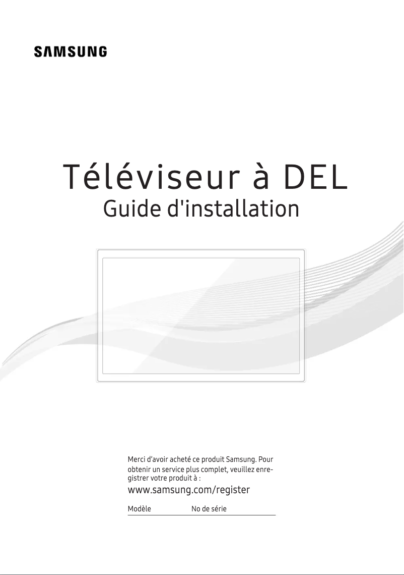 Page 1 de la notice Guide d'installation Samsung HG65NE890UF