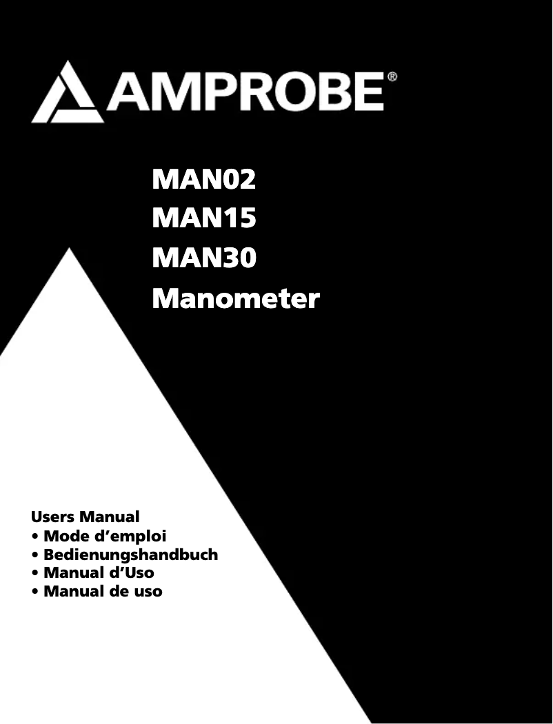 Page 1 de la notice Manuel utilisateur Amprobe MAN15