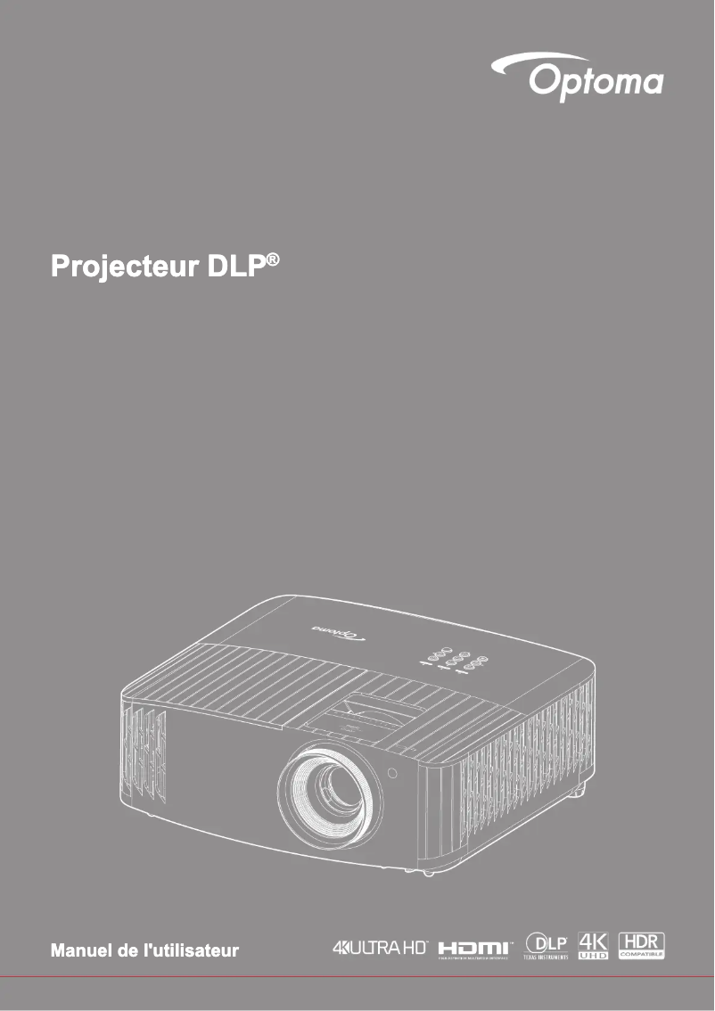 Image de la première page du manuel de l'appareil UHD38x