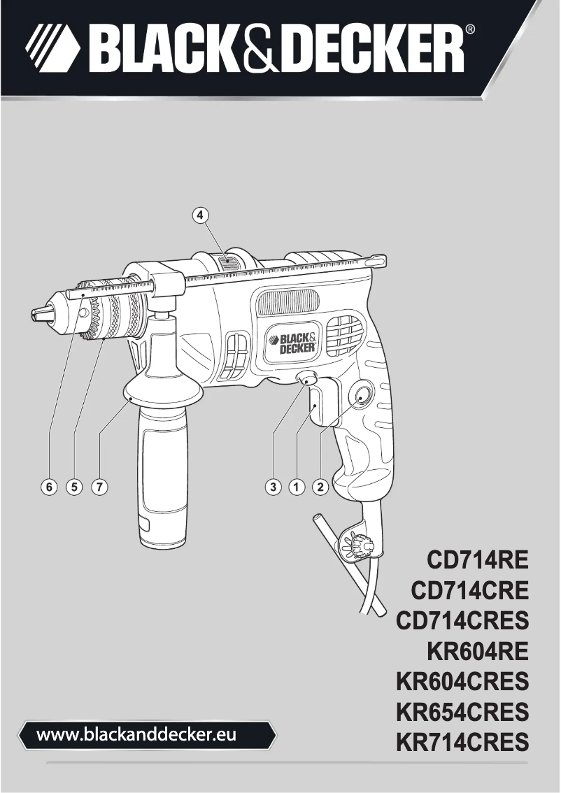 Page n°1 - Manuel utilisateur Black & Decker CD714RE