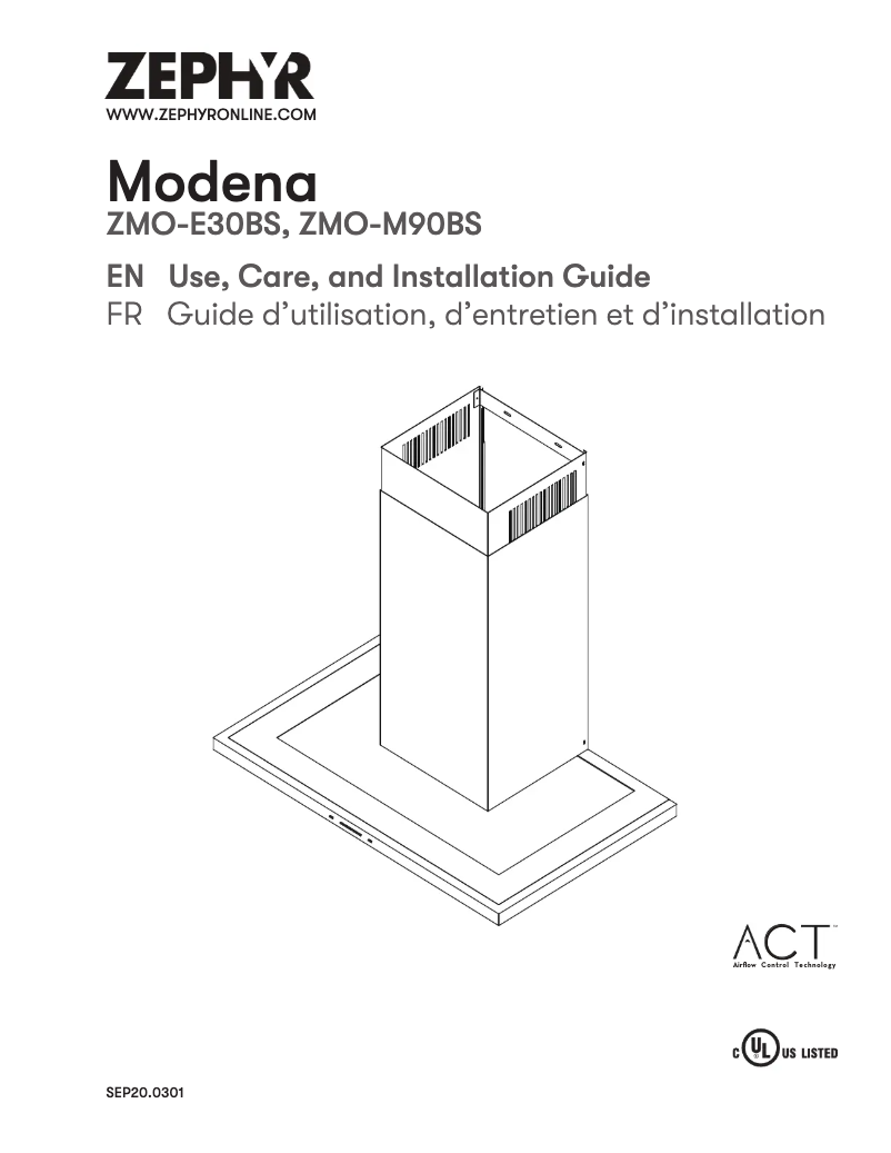 Page n°1 - Manuel utilisateur Zephyr Modena ZMO-M90BS