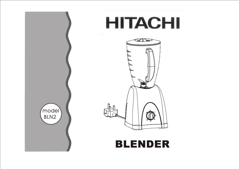 Page 1 de la notice Manuel utilisateur Hitachi BLN2