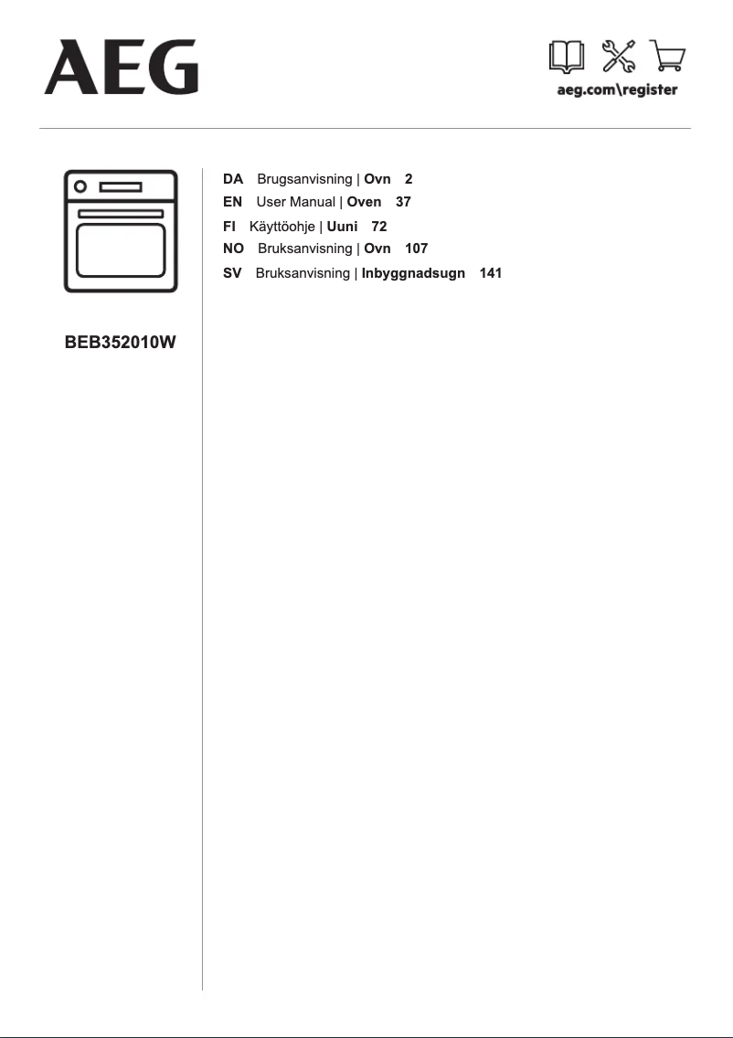 Page n°1 - Manuel utilisateur AEG BEB352010W