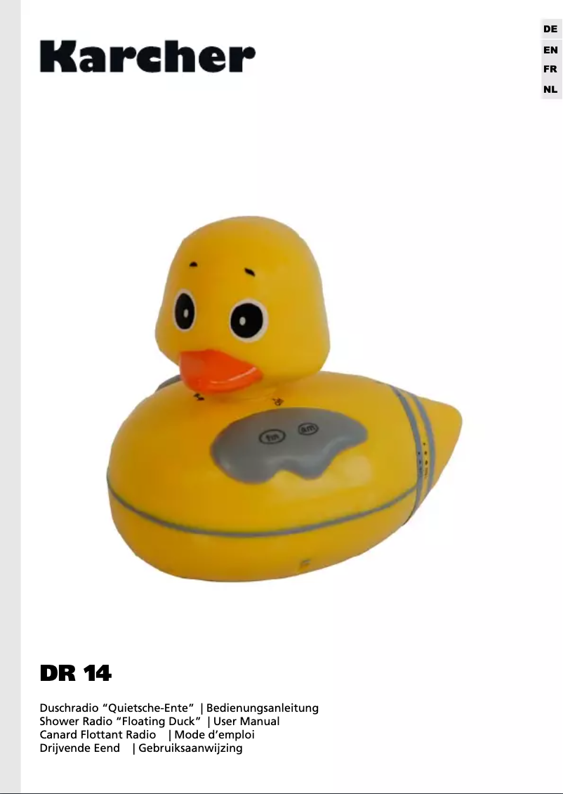 Page n°1 - Manuel utilisateur Karcher Audio DR 14