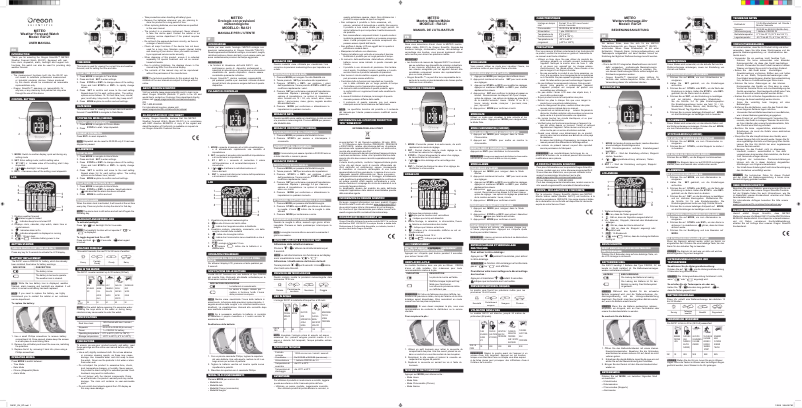 Page 1 de la notice Manuel utilisateur Oregon Scientific Meteo RA121