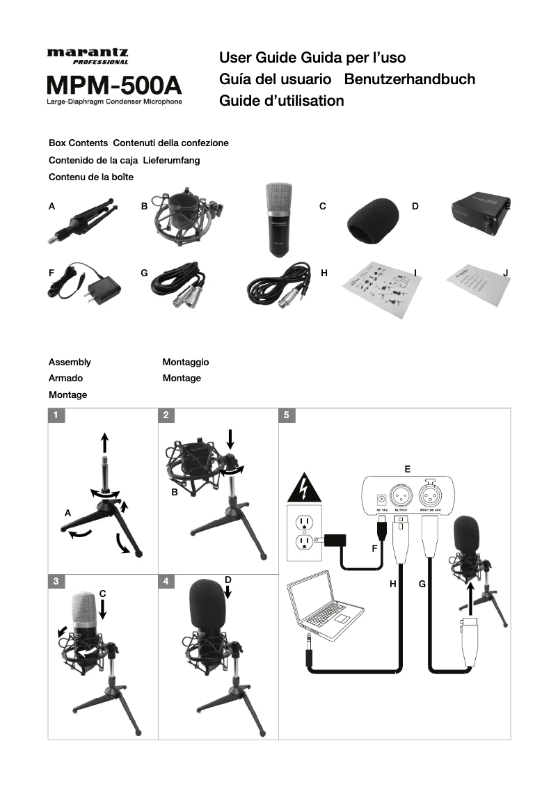 Image de la première page du manuel de l'appareil MPM-500A