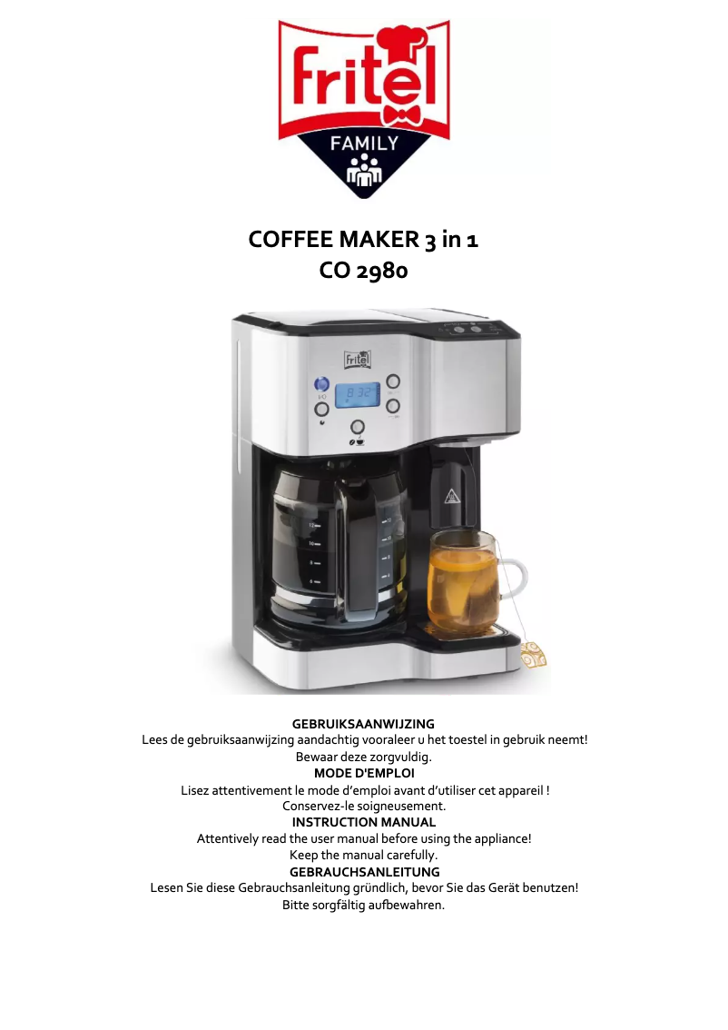 Page n°1 - Manuel utilisateur Fritel CO 2980