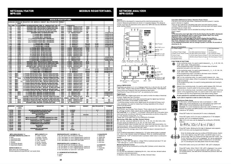 Image de la première page du manuel de l'appareil MPR-53-96