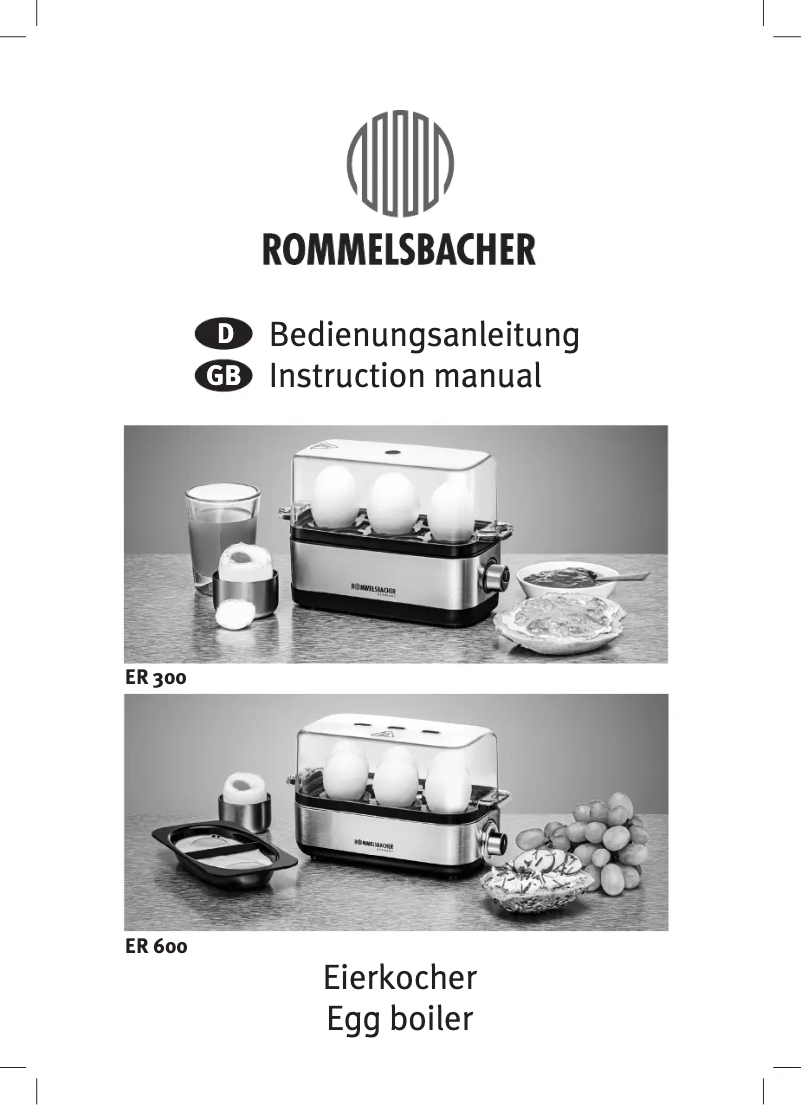 Página 1 del manual Manual de usuario Rommelsbacher ER 300