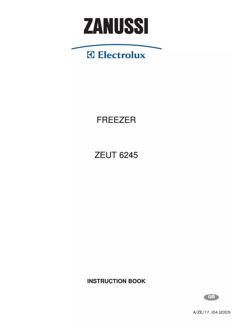 Page 1 de la notice Manuel utilisateur Zanussi-Electrolux ZEUT6245