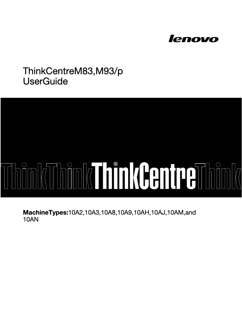 Page n°1 - Manuel utilisateur Lenovo ThinkCentre M83 SFF Pro
