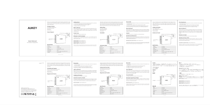 Page 1 de la notice Manuel utilisateur Aukey SK-M36