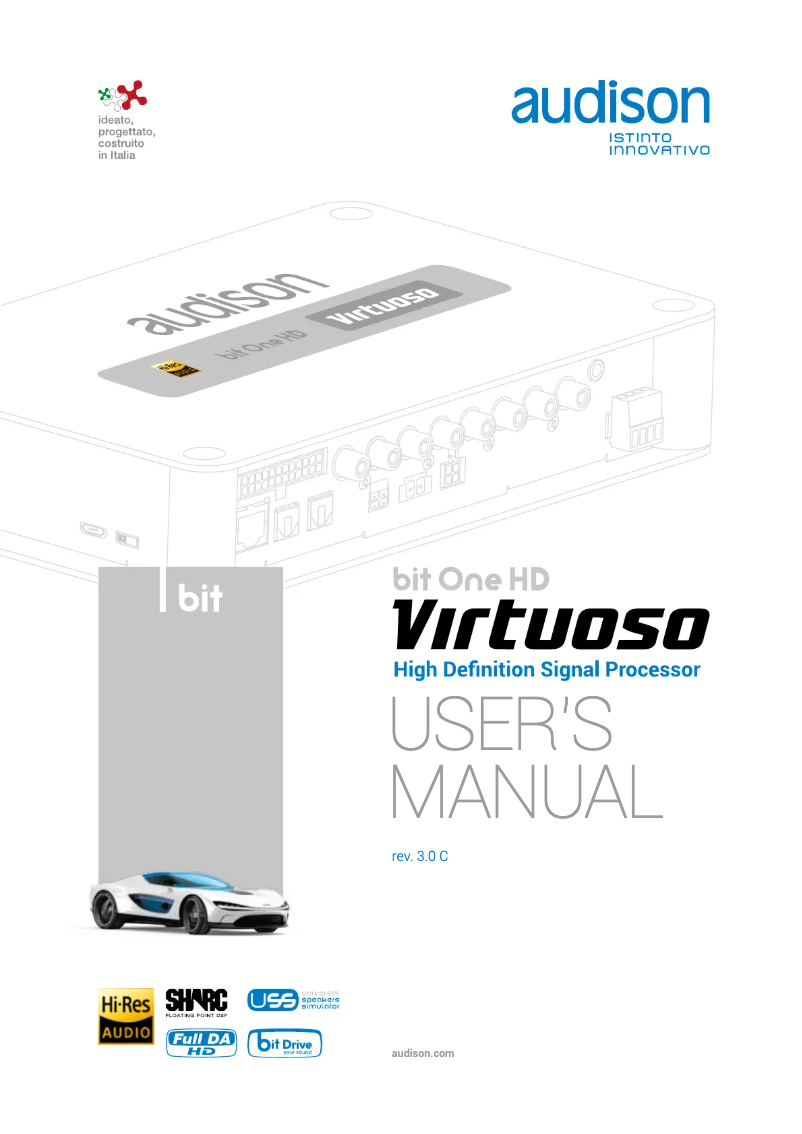 Page 1 de la notice Manuel utilisateur Audison bit One HD Virtuoso