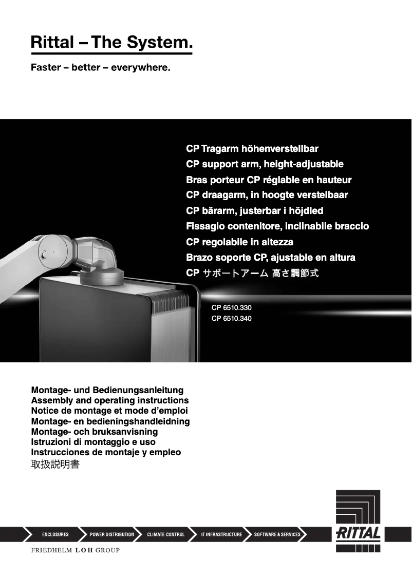 Page 1 de la notice Manuel utilisateur Rittal CP 6510.340