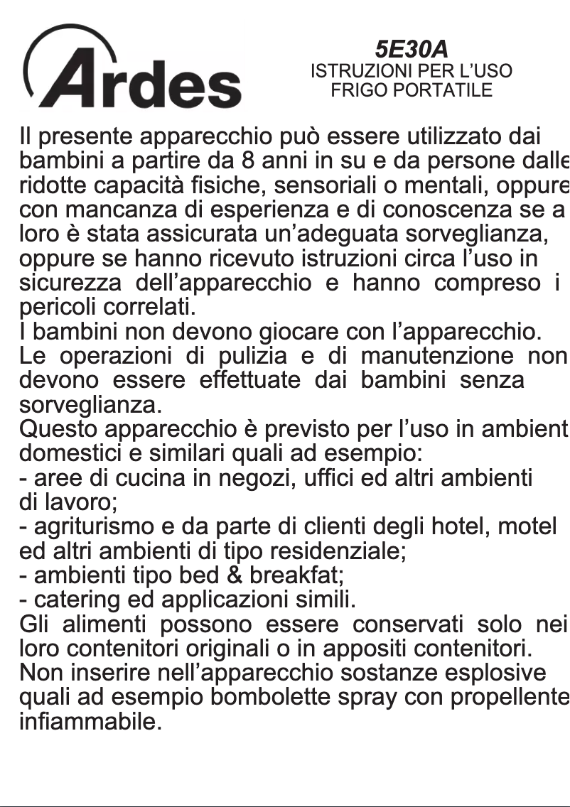 Página 1 del manual Manual de usuario Ardes 5E30A