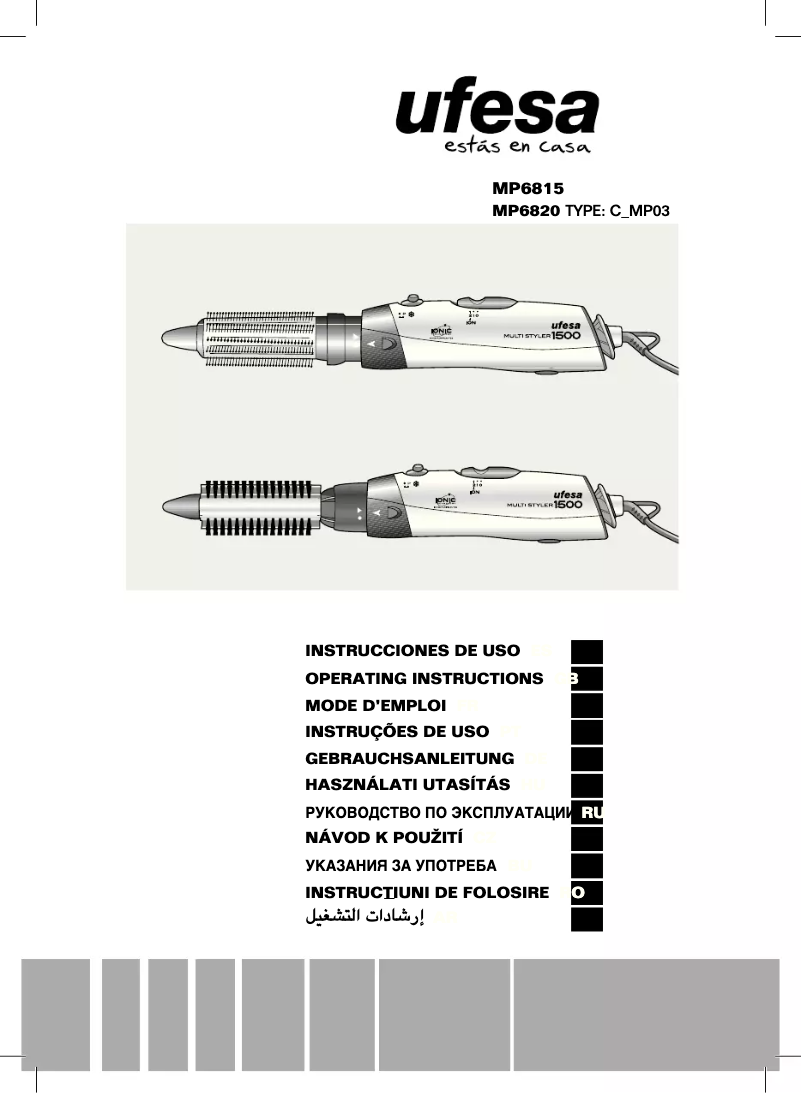 Page n°1 - Manuel utilisateur Ufesa MP6815