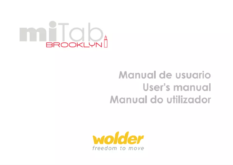 Image de la première page du manuel de l'appareil MiTab Brooklyn