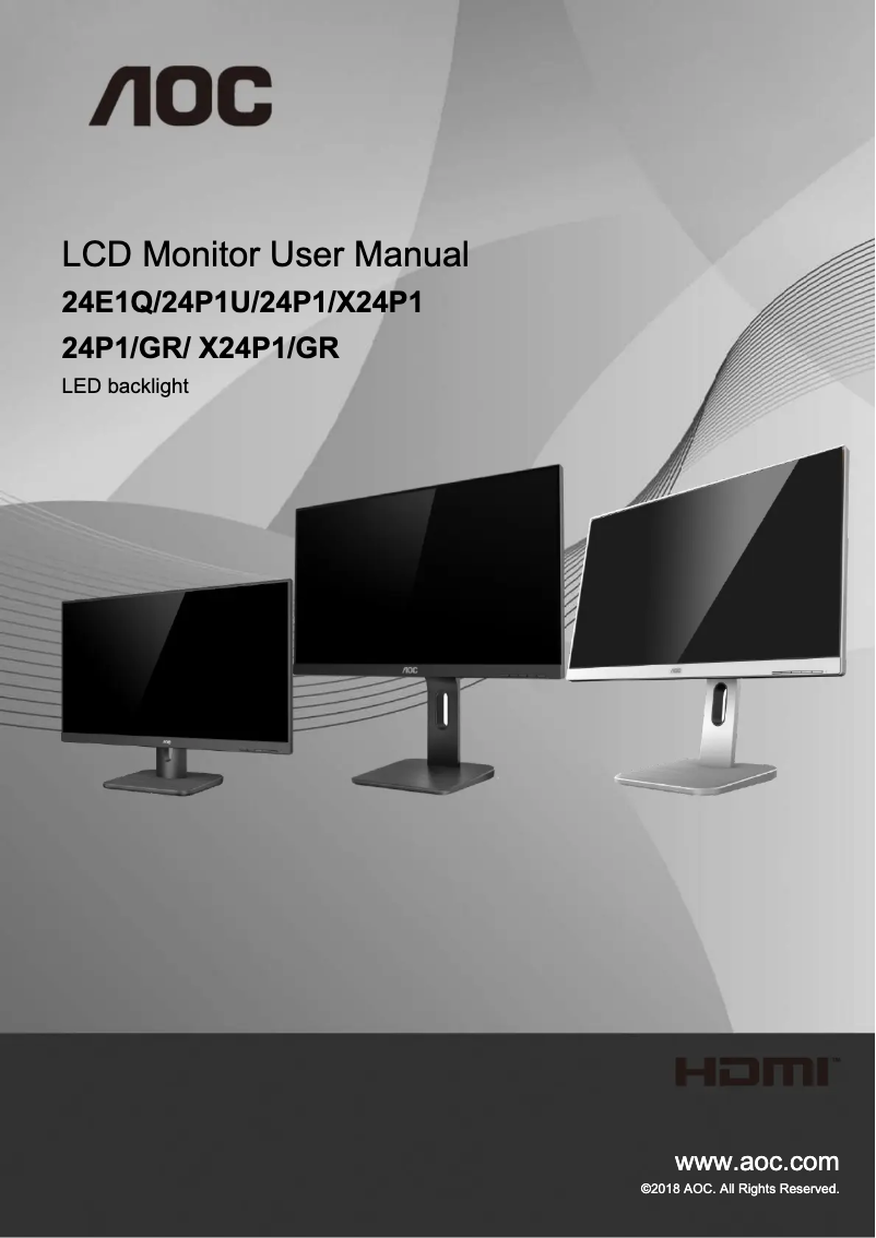 Page 1 de la notice Label énergétique AOC 24P1