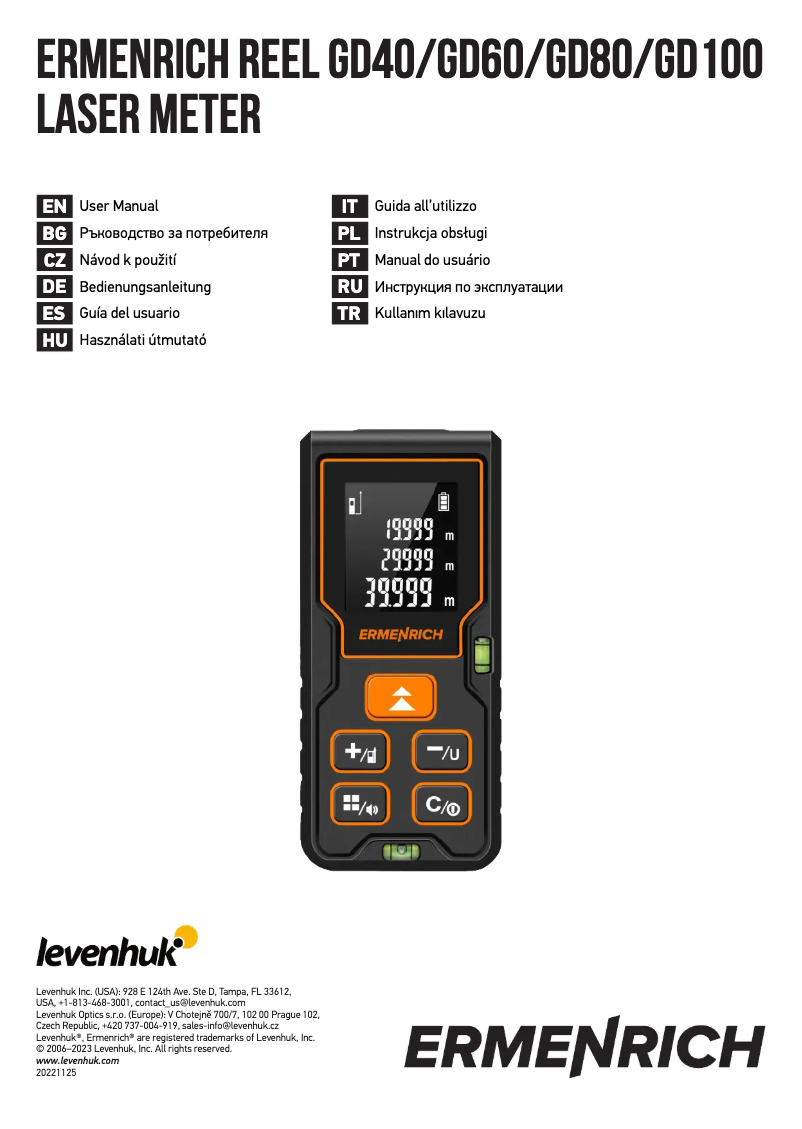 Page n°1 - Manuel utilisateur Ermenrich Reel GD40