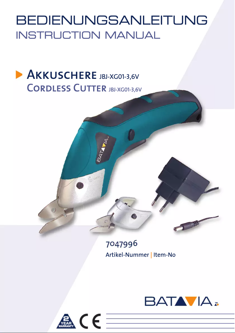 Página 1 del manual Manual de usuario Batavia JBJ-XG01-3,6V