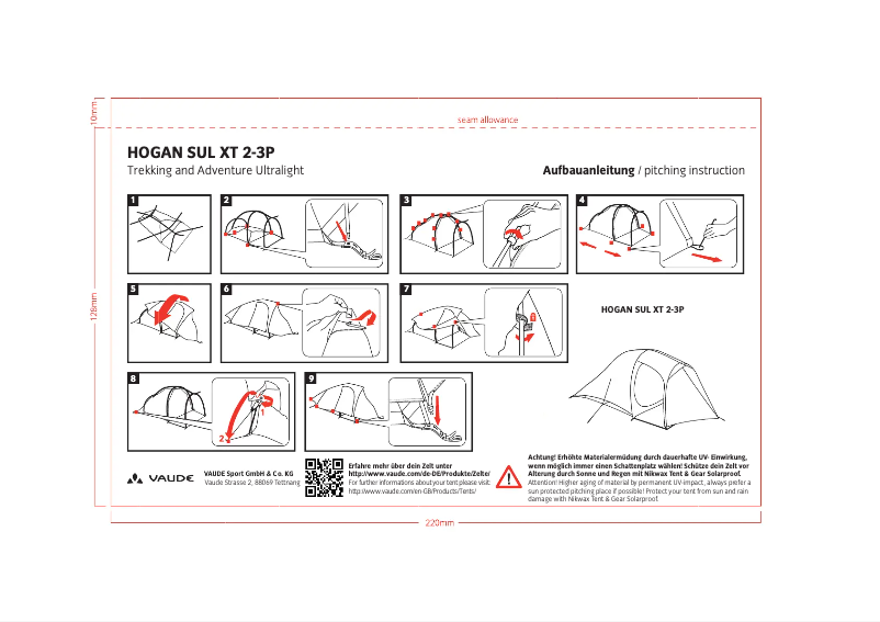 Page n°1 - Manuel utilisateur Vaude HOGAN SUL XT 2-3P