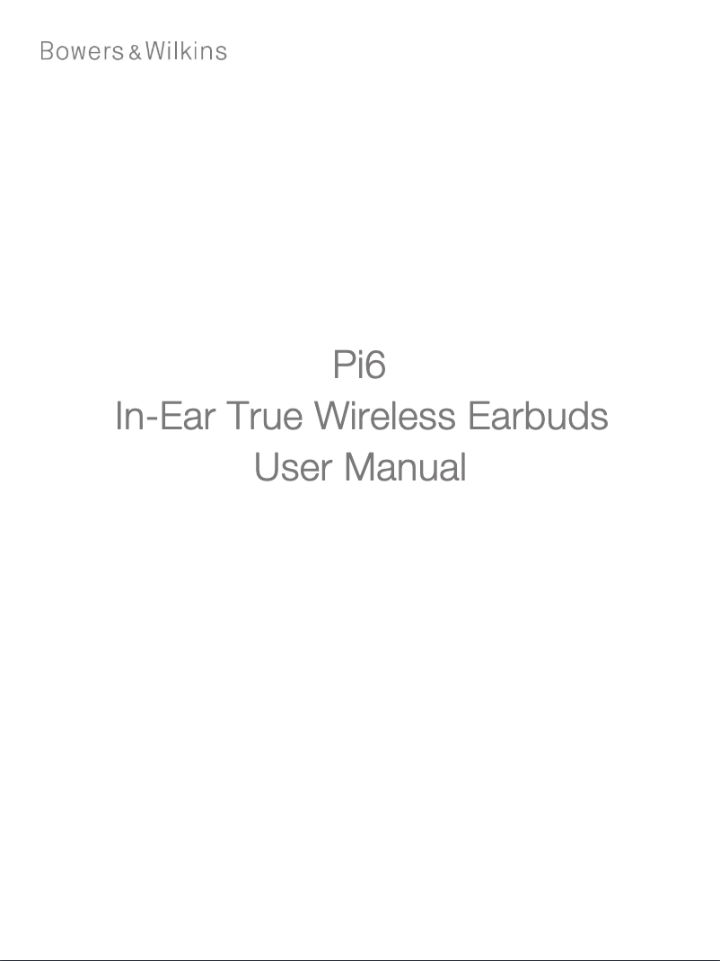 Page n°1 - Manuel utilisateur Bowers & Wilkins Pi6